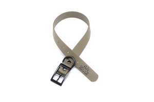 Henry & Sadie Olive (Army) Green Collar with Black Hardware shaped like a ribbon