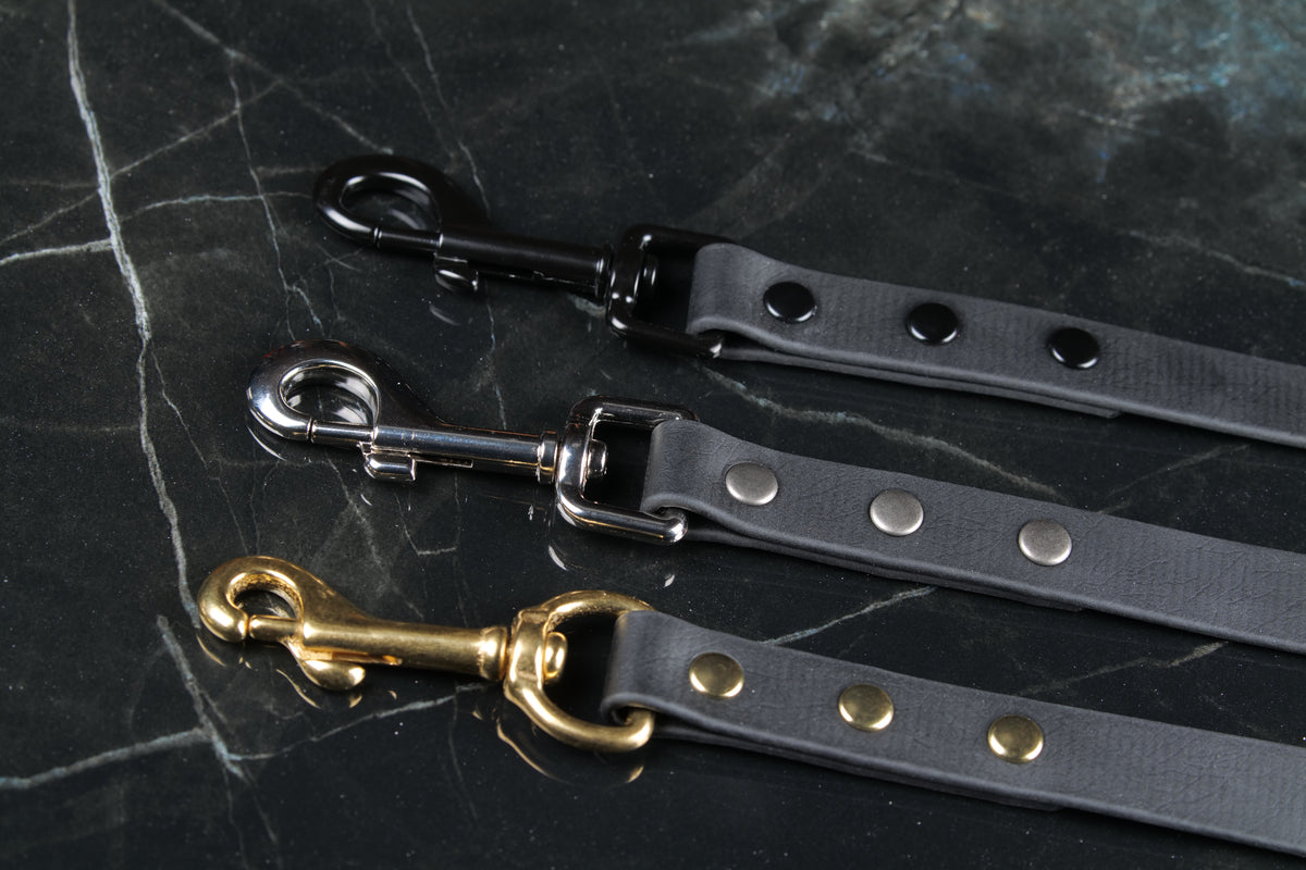 Black Standard Leash | Three-Quarter Inch Wide