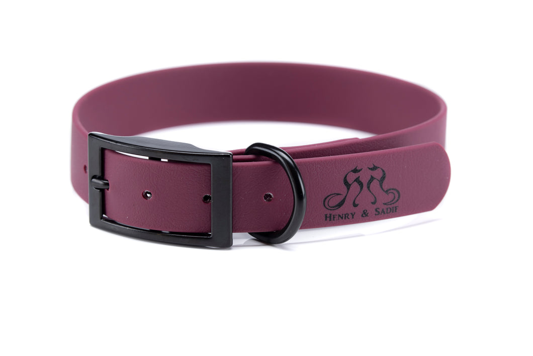 Henry & Sadie Wine Collar with Black hardware