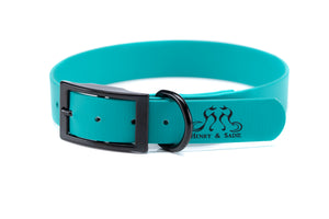 Henry & Sadie Teal Collar with Black Hardware