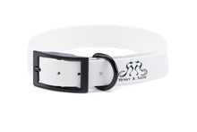 Load image into Gallery viewer, Henry &amp; Sadie Snow White Collar with Black Hardware
