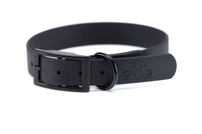 Henry & Sadie Onyx Black Collar with Black Hardware