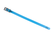 Load image into Gallery viewer, Henry &amp; Sadie Ocean Blue Collar with Black Hardware Laid Flat