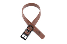 Load image into Gallery viewer, Henry &amp; Sadie Wood Brown Collar with Black Hardware