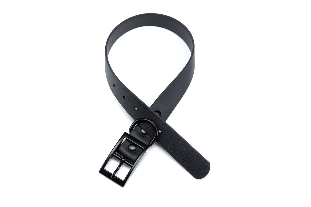Henry & Sadie Onyx Black Collar with Black Hardware