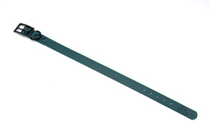 Henry & Sadie Forest Green Collar with Black Hardware