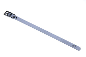 Henry & Sadie Granite Gray collar with Black Hardware