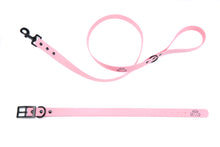 Load image into Gallery viewer, Henry &amp; Sadie Rose Pink Collar  and Lead with Black Hardware