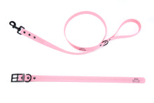 Load image into Gallery viewer, Henry &amp; Sadie Rose Pink Collar and Lead with Black Hardware