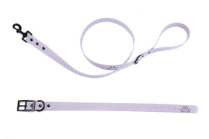 Henry & Sadie Lavender Collar and Lead with Black Hardware