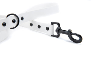 Henry & Sadie Snow White Lead with Black Hardware