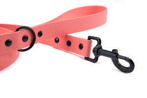 Henry & Sadie Coral Lead with Black Hardware