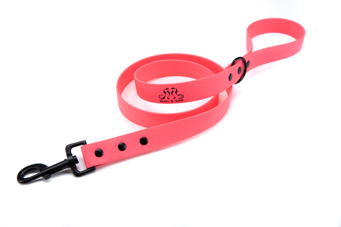 Henry & Sadie Hot Pink Lead with Black Hardware