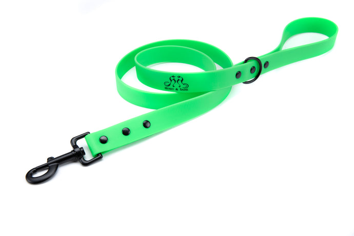 Henry & Sadie Neon Green Lead with Black Hardware