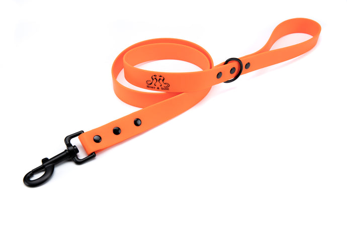 Henry & Sadie Orange Lead with Black Hardware