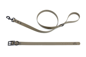 Henry & Sadie Olive (Army) Green Collar and Lead with Black Hardware