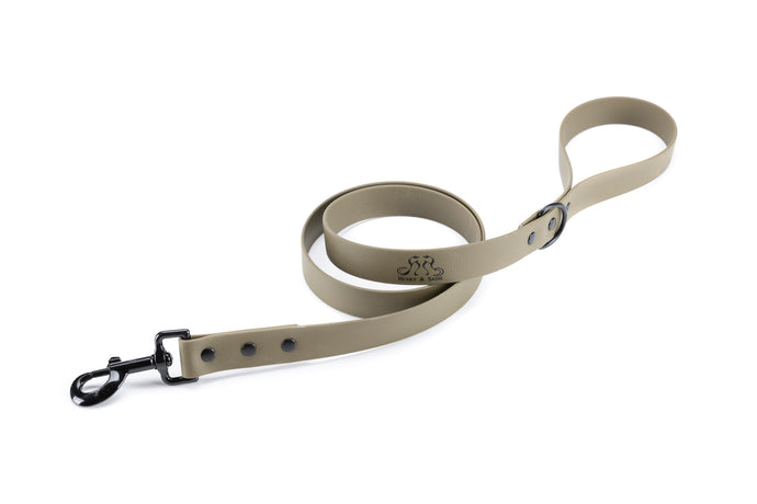 Henry & Sadie Olive (Army) Green Lead with Black Hardware