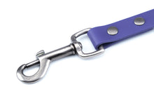 Load image into Gallery viewer, Henry &amp; Sadie Purple Collar to Harness Connecting Strap with Antique Nickel Hardware