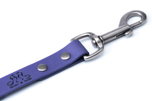 Henry & Sadie Purple Collar to Harness Connecting Strap with Antique Nickel Hardware